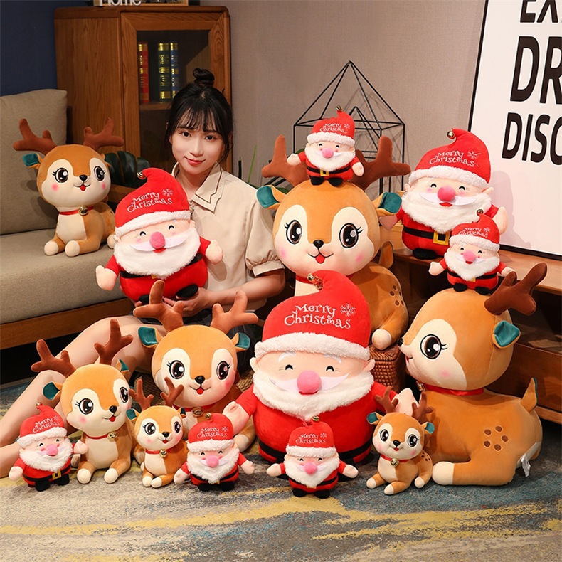 Activity Dolls Santa Elk Christmas Dolls Gifts Dolls Plush Toys_voghion.com