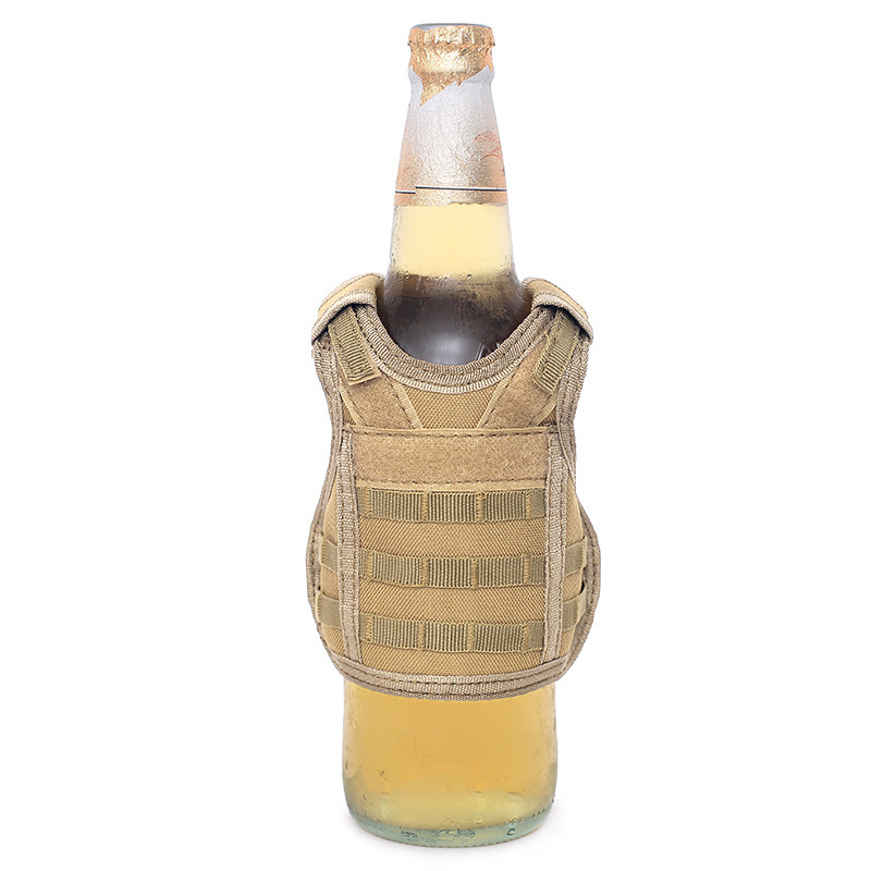 Al aire libre personalizado molle bar chaleco decorativo bebidas cerveza mini chaleco ventiladores militares mini chaleco