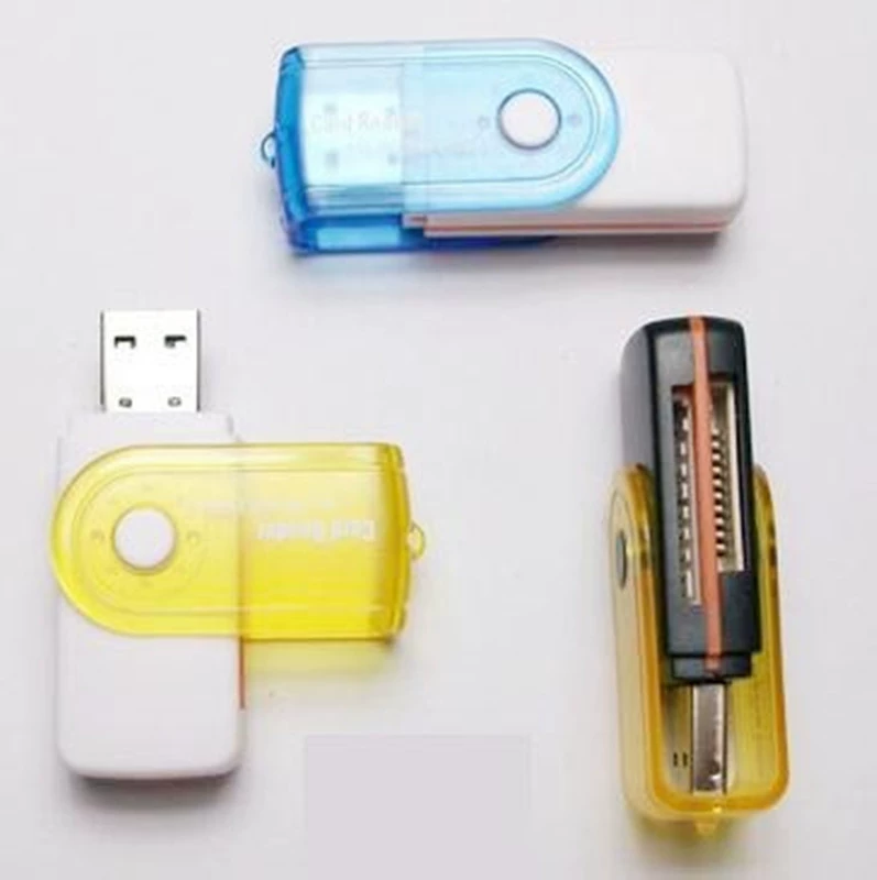 Rotating card reader Multifunctional SD/TF/MMC/M2 quad -in -one high -speed card reader computer mobile phone accessories