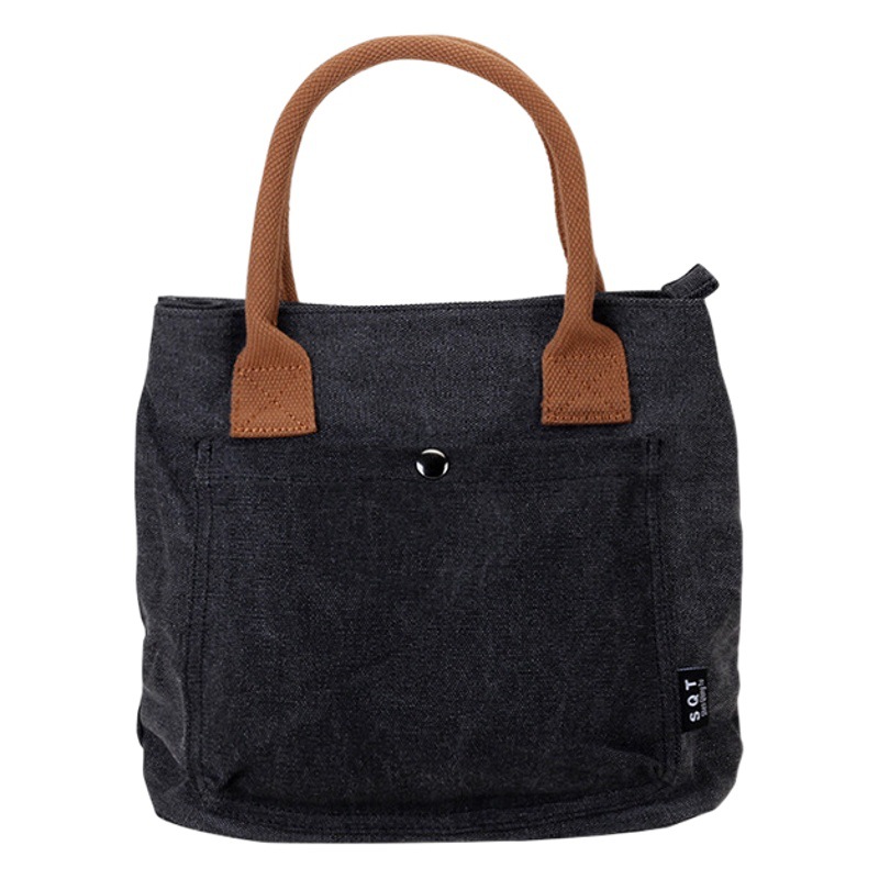 Popular canvas bag women's Japanese and Korean canvas small bag women's fashion handbag in stock wholesale canvas bag hand bag
