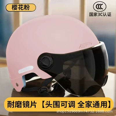 3C Certified Electric Vehicle Helmet for – Motosiklet kaskı (dəbilqə) - sakura-pink-short-tea-mirror