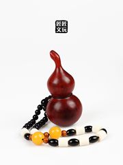 Bamboo handle piece Zitan teapot cultural item mahjong for men and women mini pendant necklace wooden