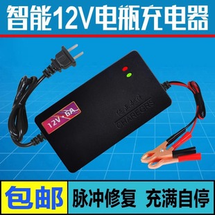 Intelligent 12V car battery charger motorcycle Universal lead-acid battery pulse repair charger