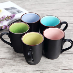 Cute ceramic cup mug creative ceramic cup breakfast cup milk coffee cup home water cup with spoon