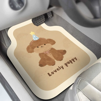 Car Carpet: Floor Mats, Universal Car Interior - christmas-dog-4648cm