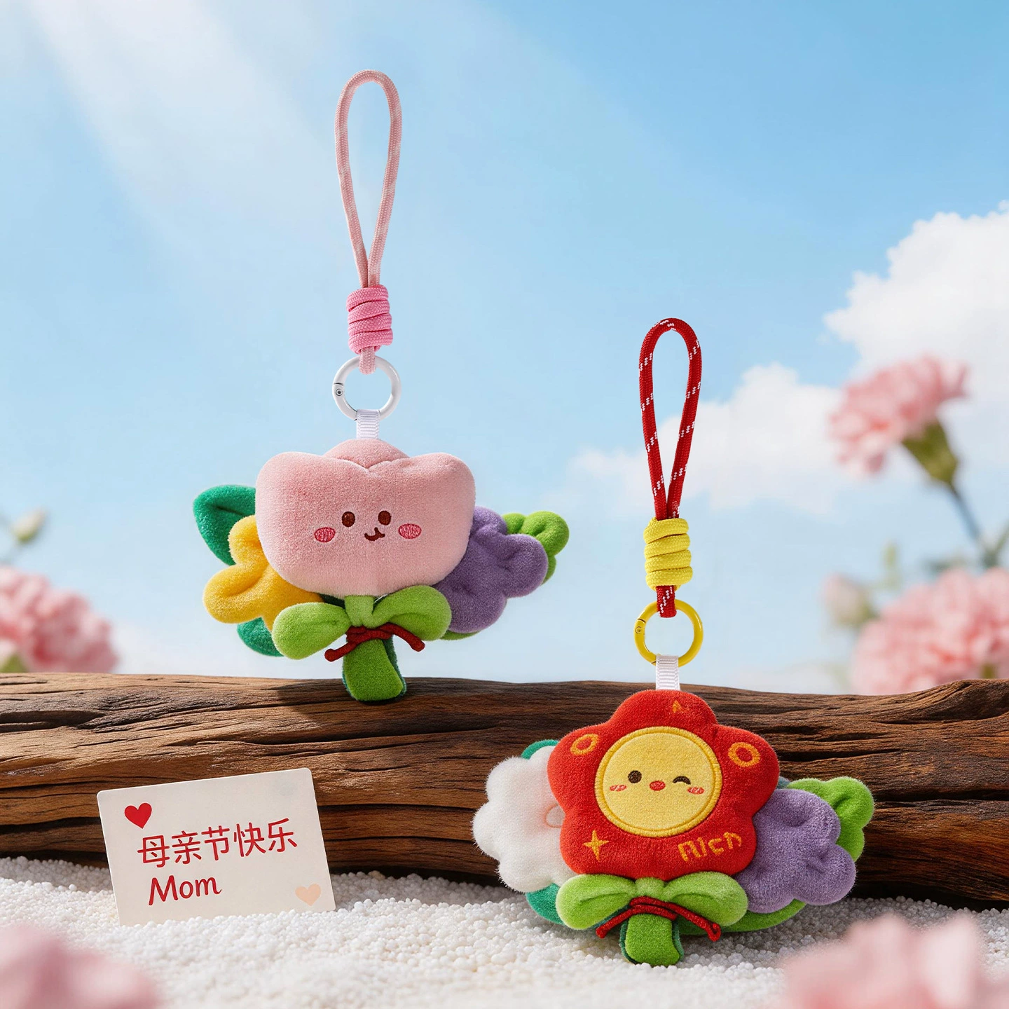 Настоящая плюшевая брелок,keychain, рюкзак, милая украшение для сумки, кукла, подсолнух, подарок ко дню рождения