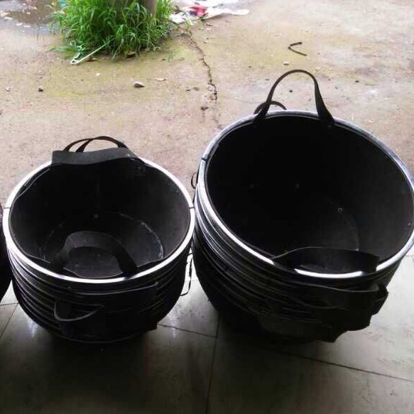 橡胶桶橡胶箩筐建筑工地用牛筋灰桶泥浆桶皮盆皮桶批发供应