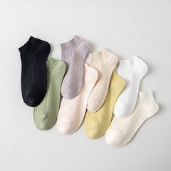 Women's Summer Thin Crew Socks with Stripes, Slip-On Low-Top Ankle Socks, Cute Ins Trendy Socks