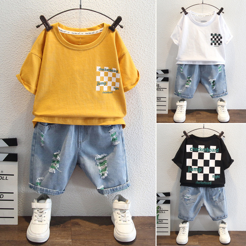 8017 Traje de verano para niños 25 nuevos tesoros para niños ropa extranjera ropa de verano para niños de moda ropa para niños de manga corta fresca y atractiva