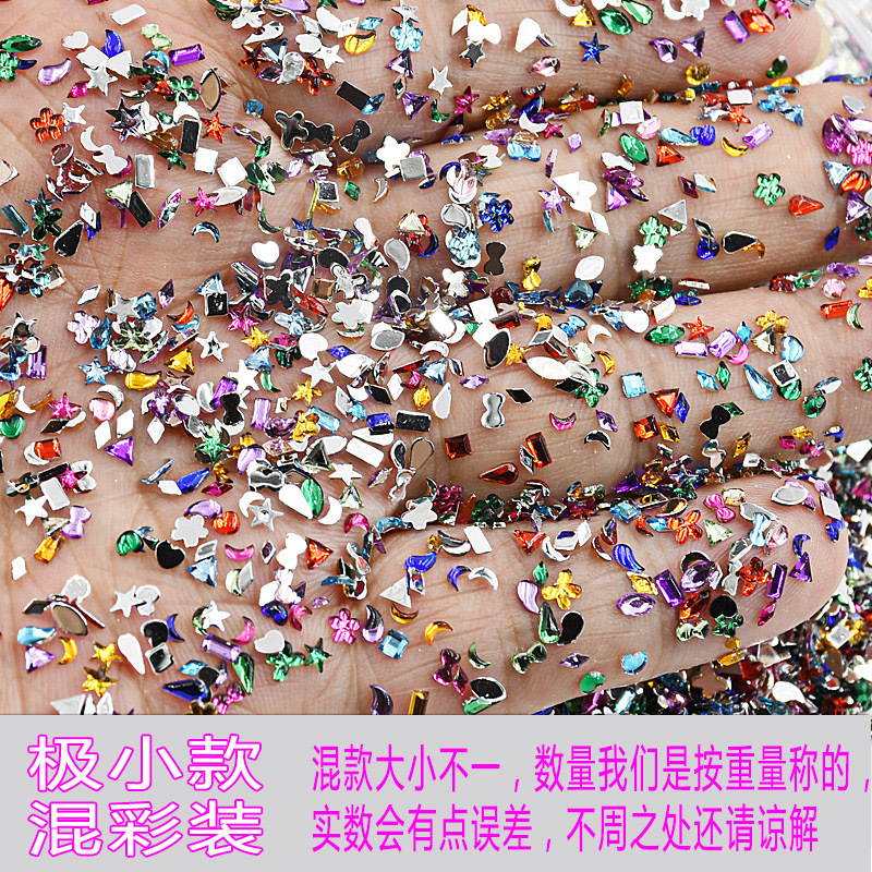 Ultra-small size Special-Shaped Flat Bottom Diamond Mini Nail Art Water Drops Horse Eye Square Diamond Imitation Table Acrylic DIY Nail Decoration