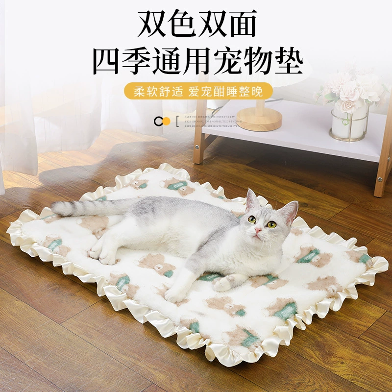 Прямые поставки с фабрики: теплый коврик для сна для домашних животных, осенне-зимний утолщенный и теплый плед для собак и кошек.