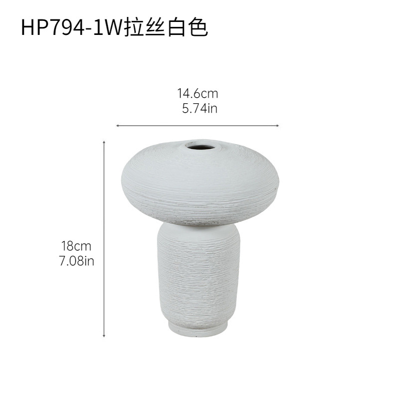 Moderno simple dibujo de seda simple cerámica hecha a mano ornamentos de vasijas de cerámica sala de estar gabinete de televisión decoración de flores de la mesa de comedor