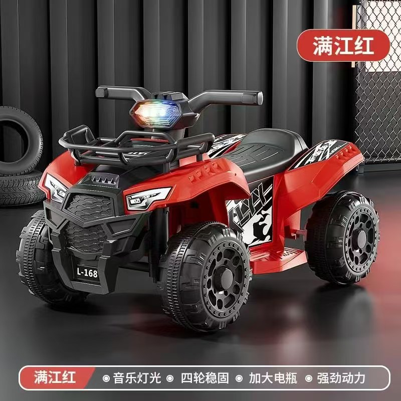 Transfronterizos para niños 6v motocicleta eléctrica ATV motocicleta todoterreno cuatro ruedas niños coche de playa coche eléctrico para niños y niñas