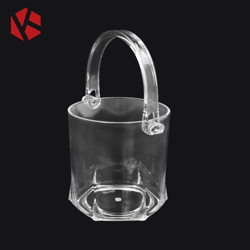 Barril de hielo portátil de ángulo redondo barril de té de frutas barril transparente barril de verano al aire libre barril feliz barril de cerveza fría bebida barril de hielo