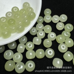 和田玉晴水色7 × 8mmオールドビーズ卸diyバケツビーズ玉玉アクセサリーアクセサリー散珠卸