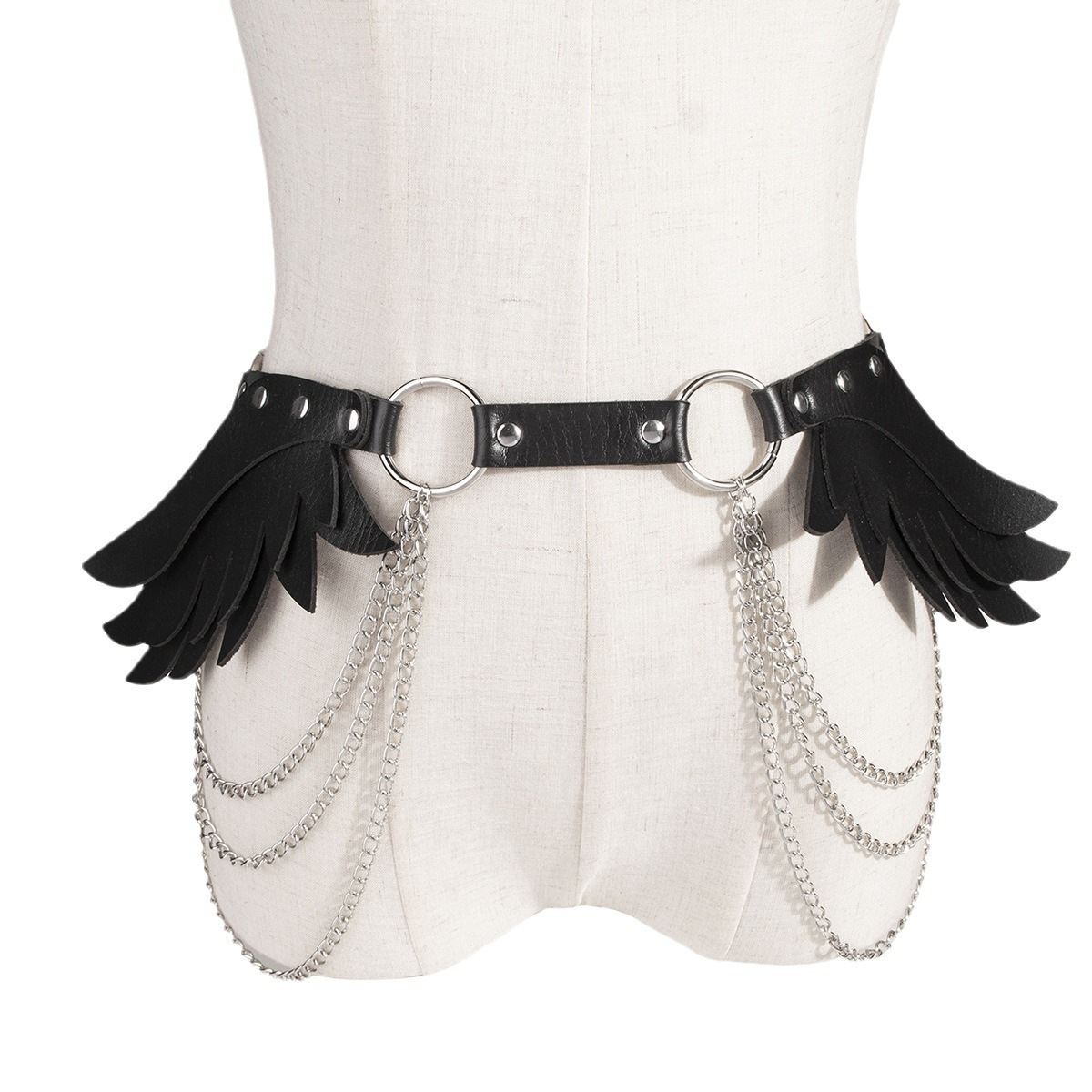 Black white red suspenders