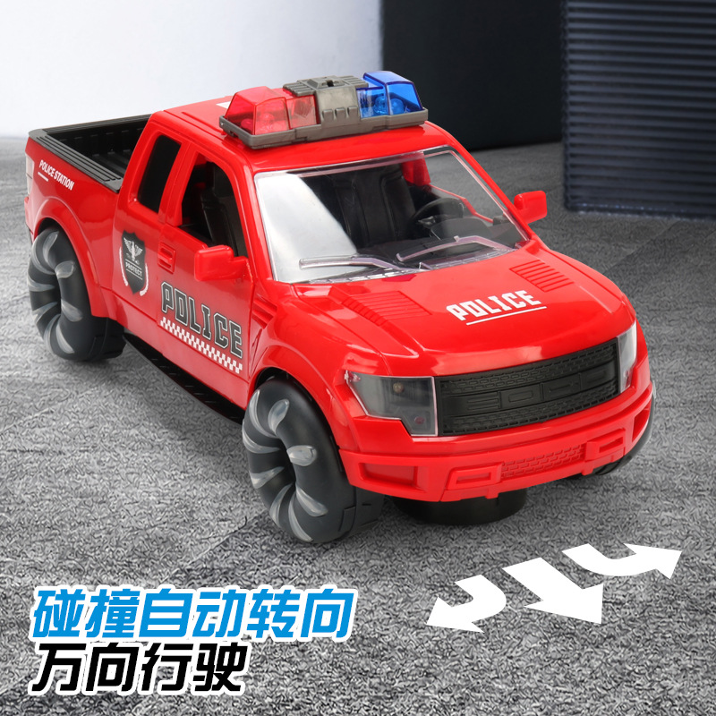 Niños eléctricos policiales de pulverización universal colorido música iluminación modelo de coche de policía coche de juguete al por mayor