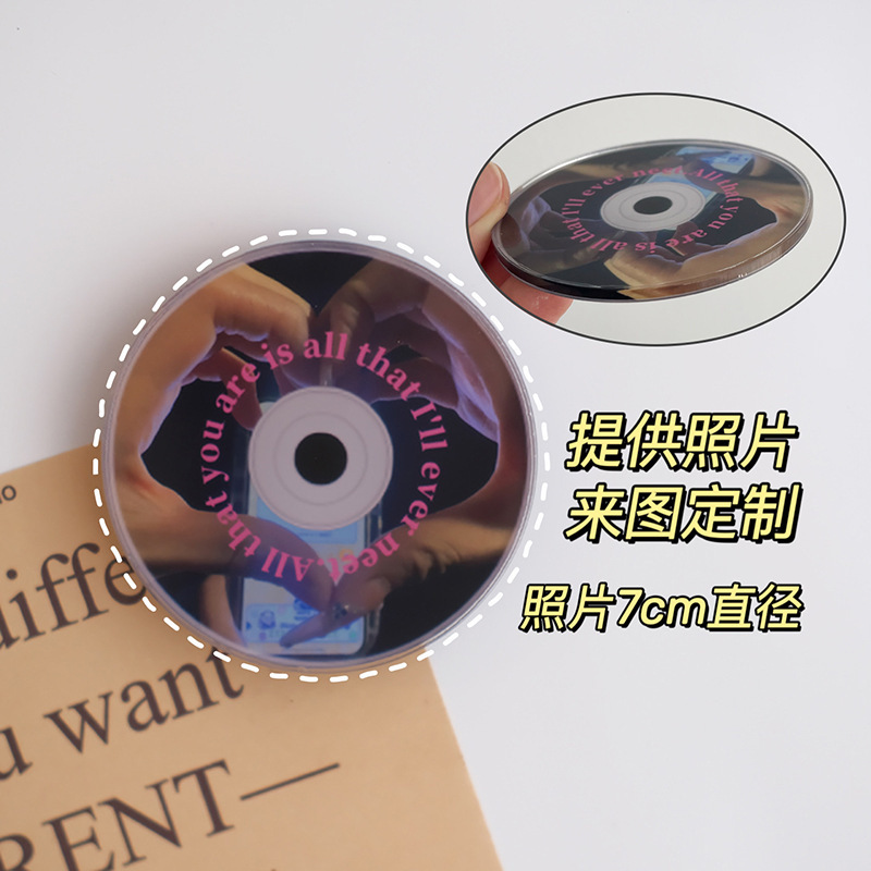 旋转背磁冰箱贴亚克力周杰伦专辑cd封面磁吸冰箱贴五月天明星周边|undefined