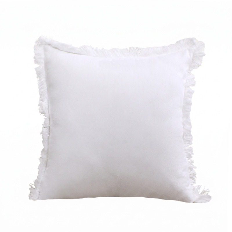 Moderno simple algodón sólido lino contra la funda de almohada silencioso viento multicolor cuadrado bordado encaje sala de estar oficina abraza funda de almohada image 12