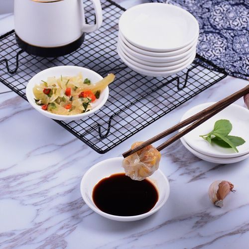 Commercial pure white ceramic small dish, small flavor dish, side dish, bone dish, hotel breakfast shop, ink dish, porcelain palette, Chinese painting