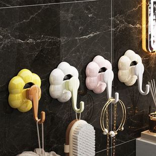 Suction cup flower hook vacuum strong seamless wall hanging non-punching sticky hook household bathroom kitchen door back toilet