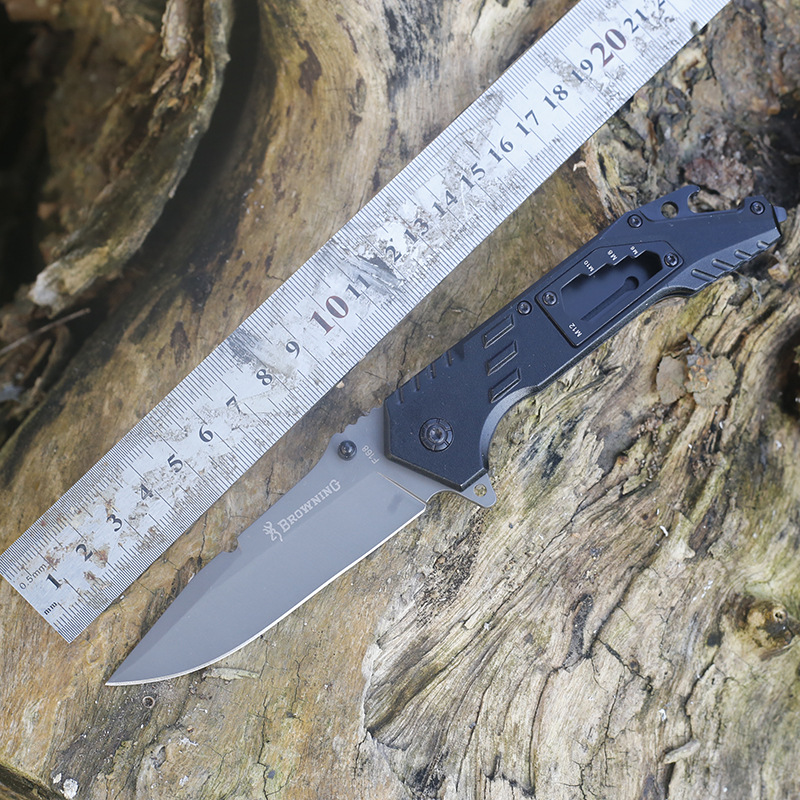 铝柄  多功能不锈钢户外折叠刀 高硬度野营防身随身求生口袋刀具