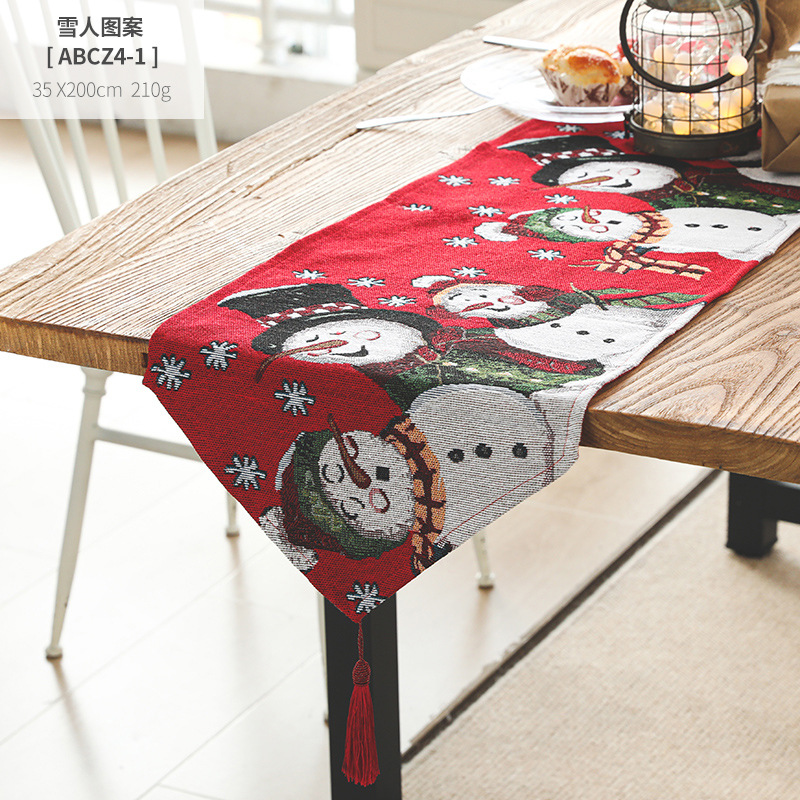 Decoraciones de Navidad tela Mesa corredor ELK árbol placemat creativo nuevo comedor Mesa vestido borla mantel