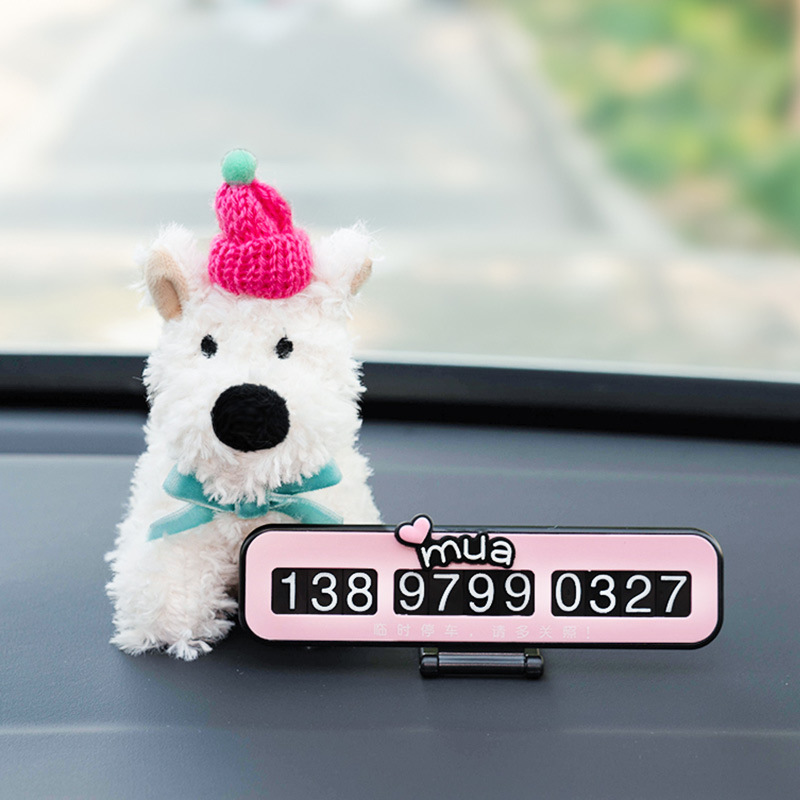 2024 Red West Highlands tarjeta telefónica de automóvil número de estacionamiento temporal tarjeta telefónica de automóvil móvil mujer adorable