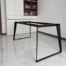 WT9P轻奢岩板餐桌脚实心碳素钢办公桌架会议桌支架实木大板大理石