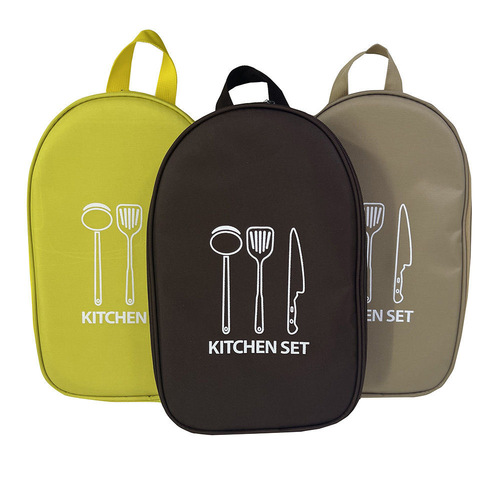 Camping tableware storage bag, picnic portable cooking tool tote bag, knife set storage bag, self-driving tour meal bag