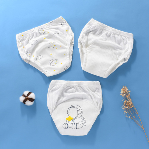 Summer training underwear, leak-proof, washable, waterproof, pure cotton baby diaper ring diaper, female baby male, summer hollow thin