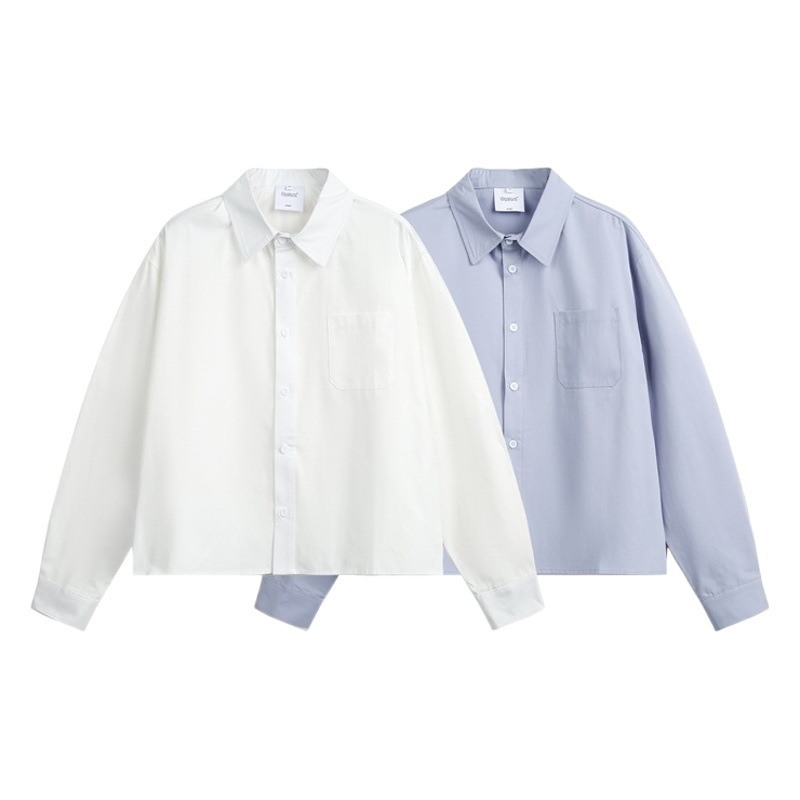 OUSWE国潮小衆基礎モデルアメリカ復古ポケット工装シャツ男性ゆるい長袖ショートコートrc 60