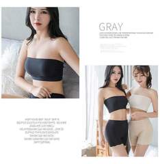 Ice Silk One-Shoulder Backless Bralette Nipple Cover Bra Invisible Wedding Dress Underwear for Women