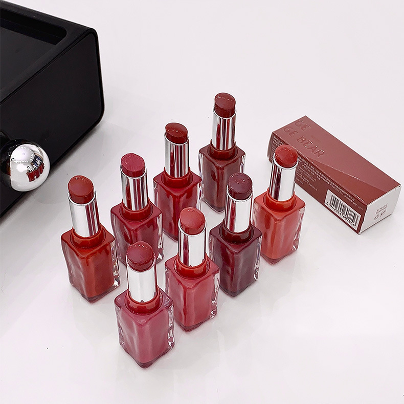 Gege bear Gogo Little Bear Mirror Light Lipstick, Water Light Glass, pouty lips not easy to lose pigment, fair complexion lipstick undefined