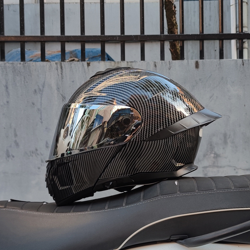 Casco de Motocicleta Orz con Certificación DOT para Hombre y Mujer, Casco Abierto con Visera Doble, Spoiler de Invierno, Cobertura Media, Azul para Todas las Estaciones.