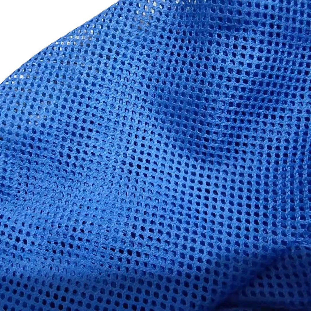 White hat, blue universal hair mesh