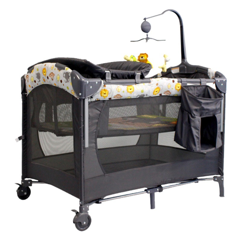 Cuna para bebé al por mayor transfronteriza, cambiador móvil plegable multifuncional, cama especial para bebés y niños pequeños, cama de empalme para bebé