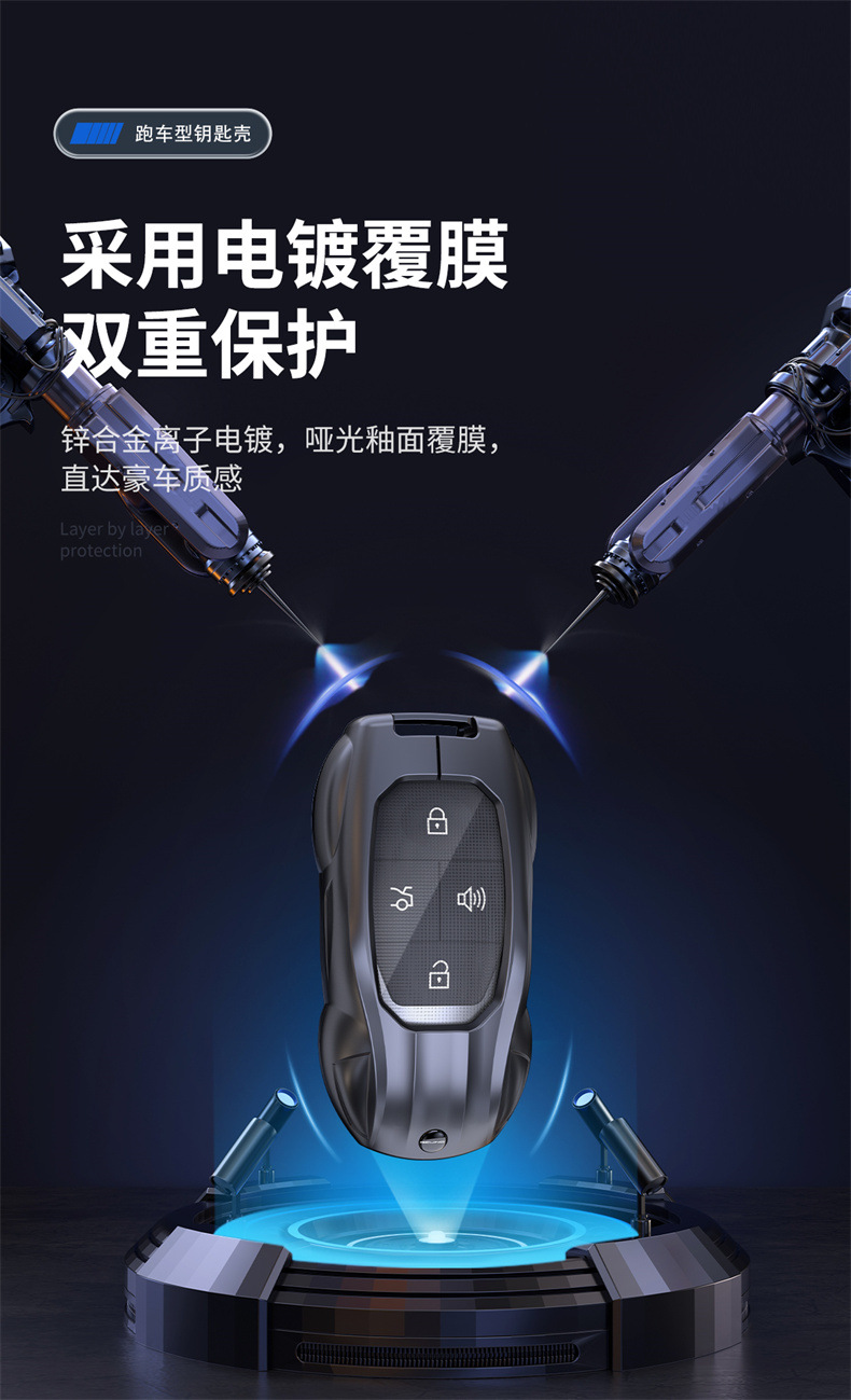 Suitable for Beijing BJ40E key case, BJ30, BJ80, BJ60, F40, BAIC Mofang, EU5, EU7PLUS, X7 key cover