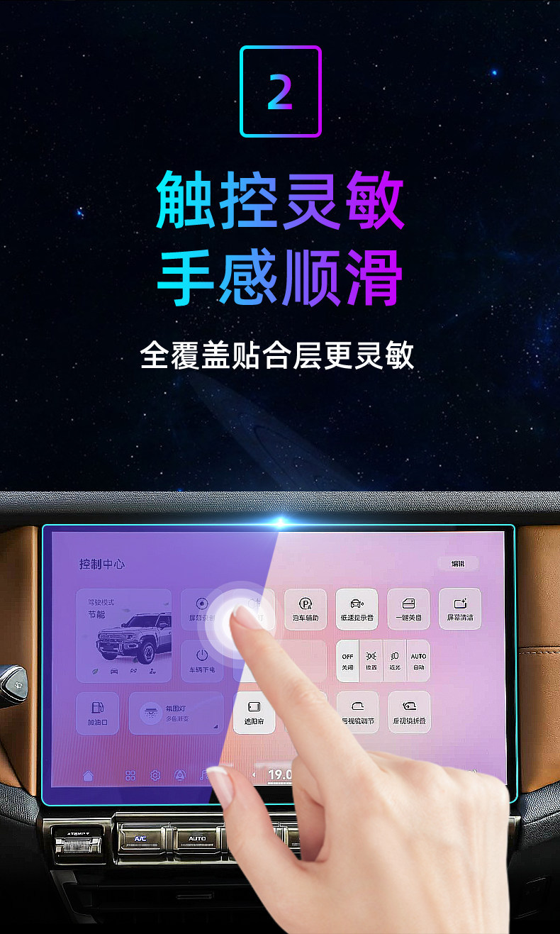 Suitable for 26 models of Deep Blue G318 central control tempered film car navigation screen protector display screen protective film dashboard