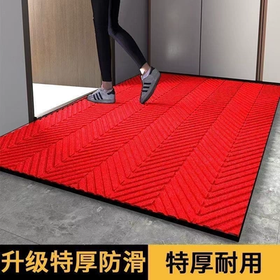 Doorway, Bathroom Water-Absorbing and — Car Carpet - tire-pattern-chinese-red-80-160cm-extra-thick-durable-and-anti-slip