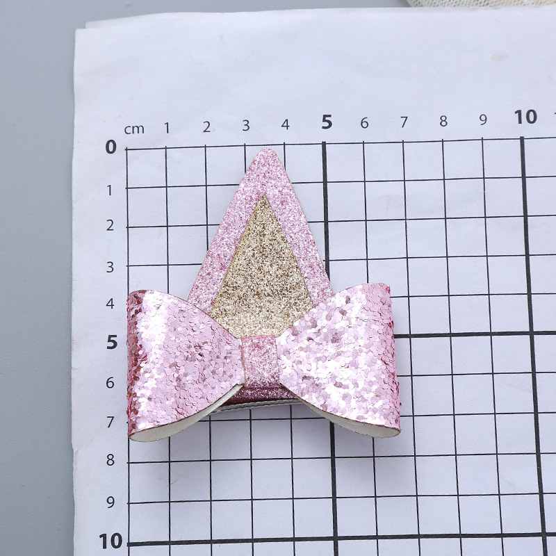 La horquilla de los niños nuevo lindo brillante gato oreja arco clip festival princesa partido tridimensional tocado de los niños