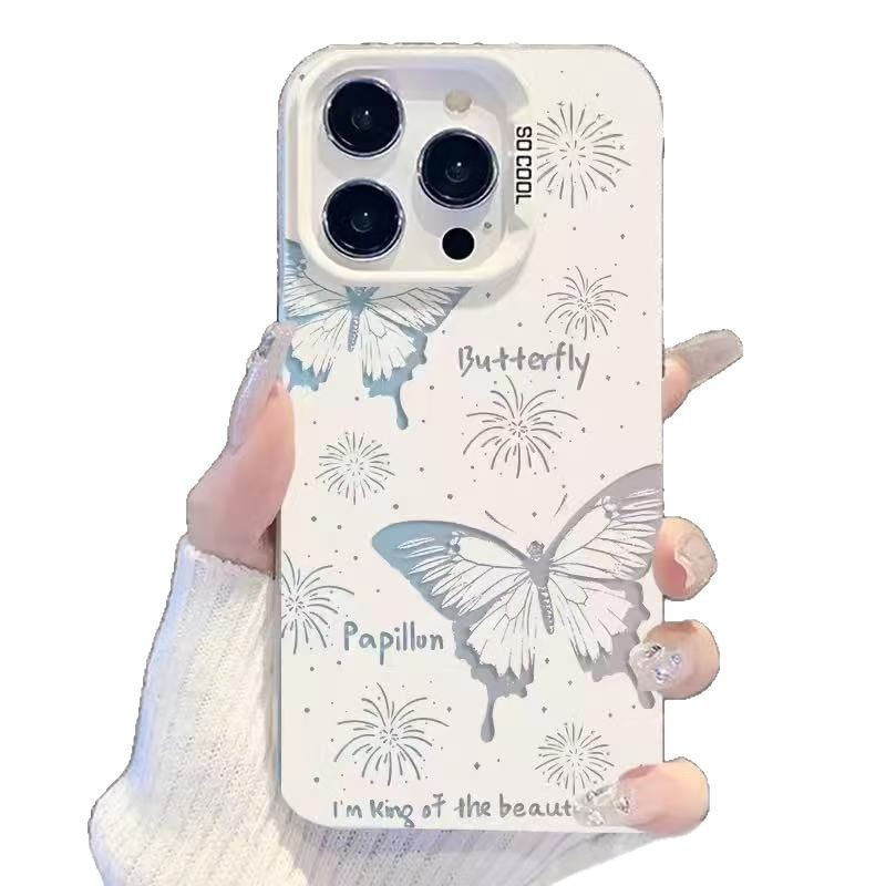 Nueva mariposa fresca para iPhone 16 funda para teléfono móvil Apple 15promax/14 anti-caída 13pro12 Premium