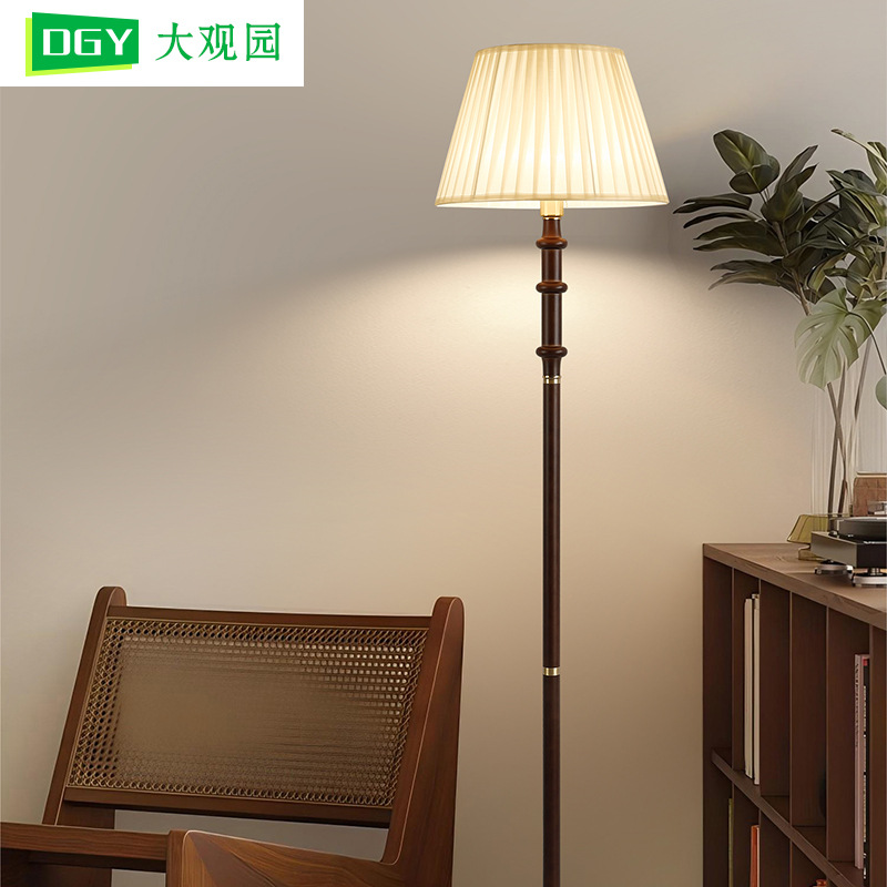 Luz de piso de estilo antiguo nueva china sala de estar sofá dormitorio estudio americano retro vertical cabecera lámpara 397L image 2