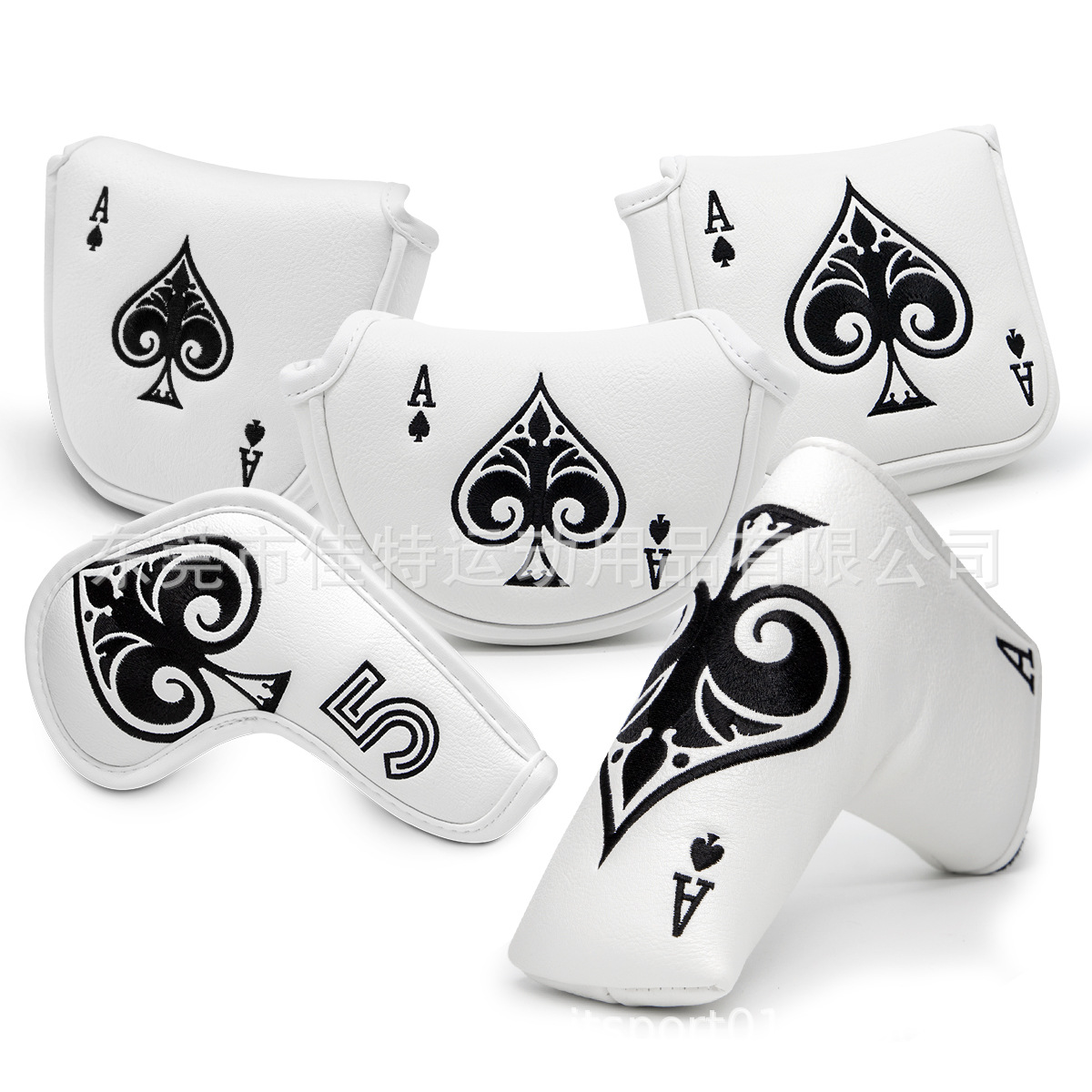 Cubierta del Club de Golf cubierta de putter de fábrica suministros de golf pu cubierta protectora cubierta de la cabeza del club cubierta protectora universal Club