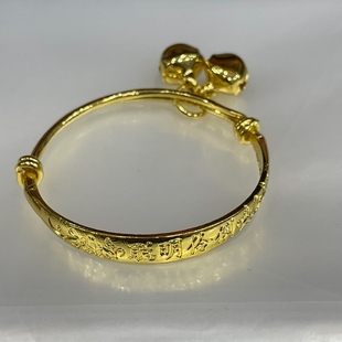 High Imitation Sand Gold Children's Smart and Smart Bracelet Children's Hanging Bell Bracelet Dragon Boat Festival Gift