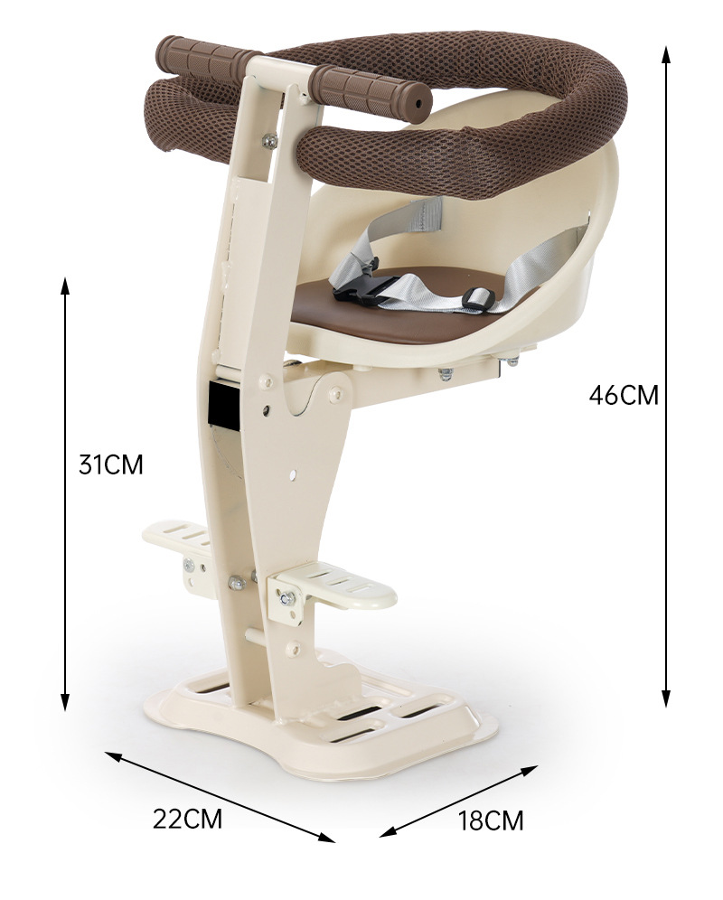 Front-mounted foldable child seat for electric vehicles, baby seat for electric scooters, motorcycle child seat, infant stool wholesale