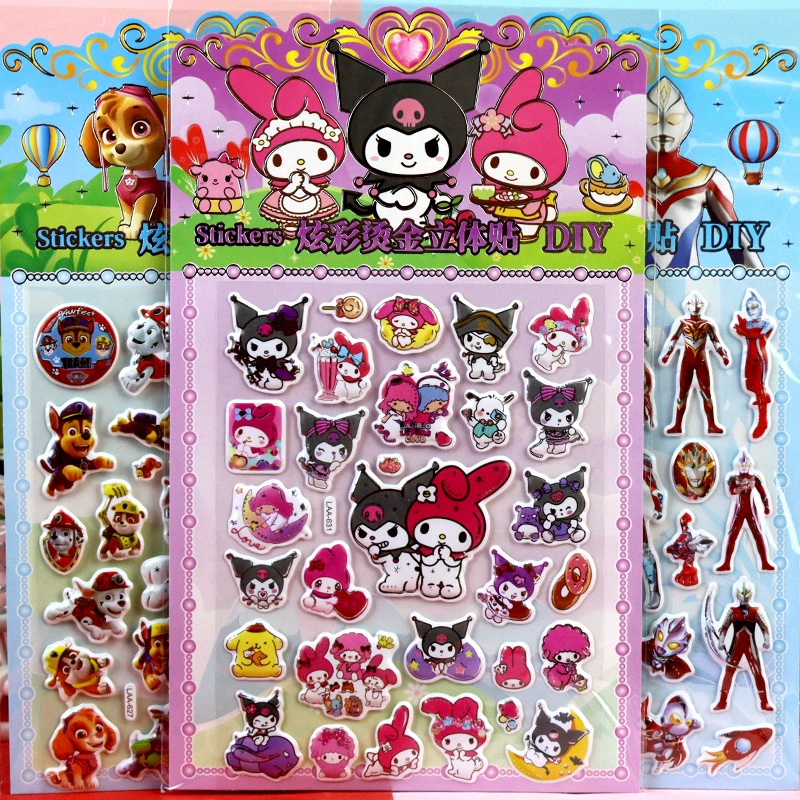 Трехмерные наклейки-стикеры Paw Patrol, Куроми, Мой Мелоди, Принцесса из Frozen, Лило и Стич, для переодевания
