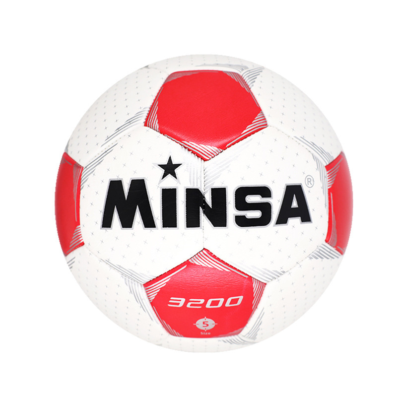 PU 두꺼운 빨간색과 흰색 축구