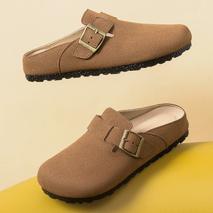 Women's Shoes, New Autumn Birkenstock Shoes, Breathable Slippers, Soft-Soled Comfortable Sandals, Fashionable and Versatile Casual Shoes, Trendy Single Shoes