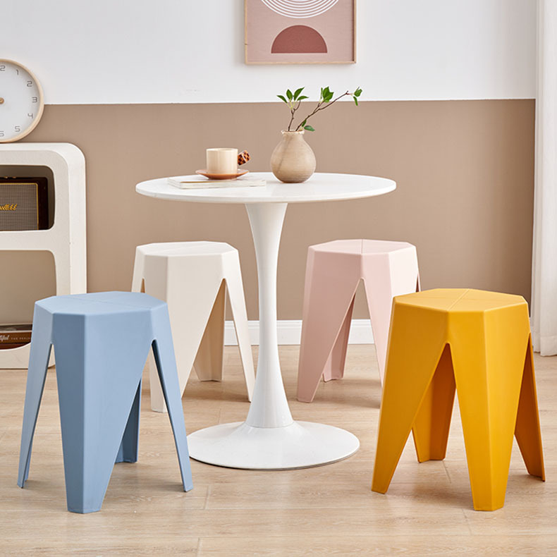 Plastic stool with thickened home use, stackable dining stool, stylish creative high stool, Nordic square stool chair, wholesale